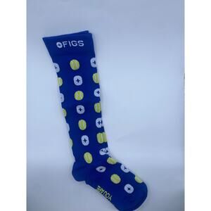 1 Pair FIGS Compression Blue Socks Size Medium